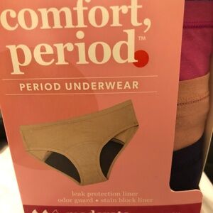Hanes Comfort Period Underwear, Size 10 - 4 Pack